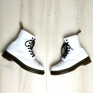 Dr. Martens 1460 Softy T Leather White Boots 7